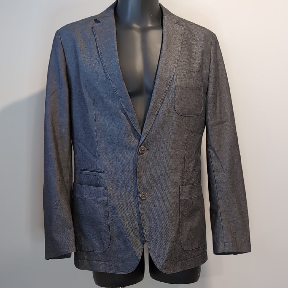 Boss Hugo Boss Cotton Gray Casual Blazer